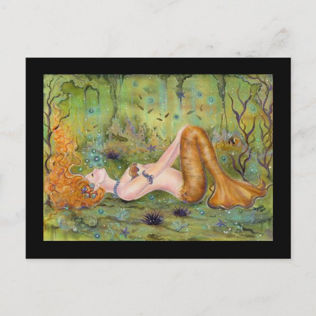 Adrift mermaid by Renee Postcard (Front)