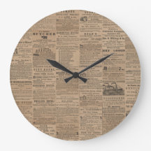 Ads of the Past, NY 1856 Wall Clock