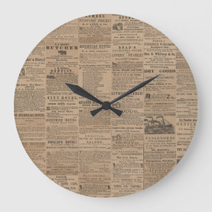 Ads of the Past, NY 1856 Wall Clock
