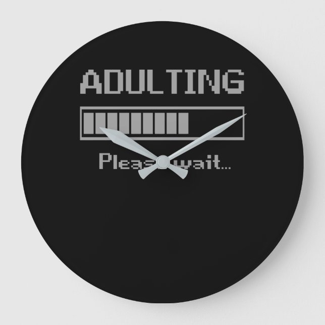 Adult 18th Birthday Gift Ideas for 18 Years Old Ad Large Clock (Front)