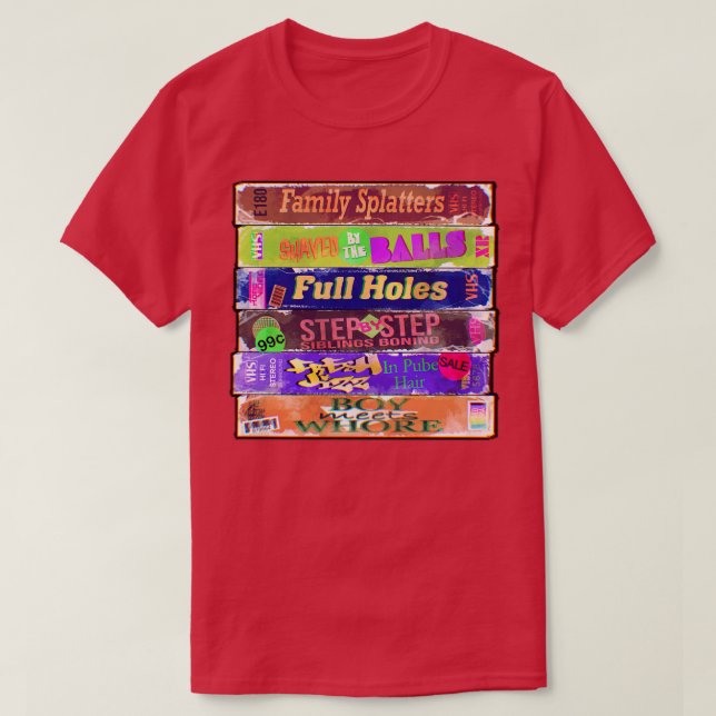 Adult 90s VHS T-Shirt (Design Front)