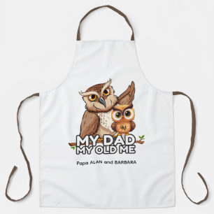 Adult Apron : My Dad My Old Me (white)