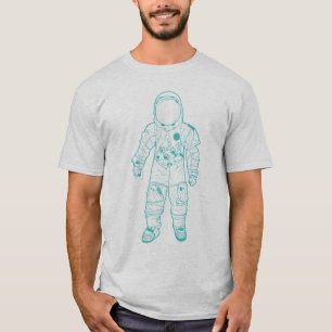 Adult Astronaut Aqua T-Shirt