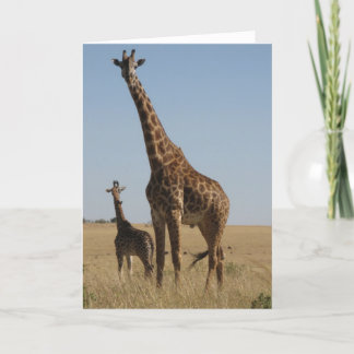 Adult & Baby giraffe Card