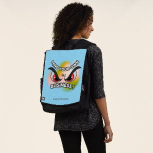 Adult Backpack : Mind Your Own (light blue)