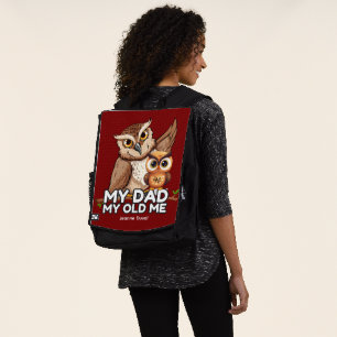 Adult Backpack : My Dad My Old Me (red)