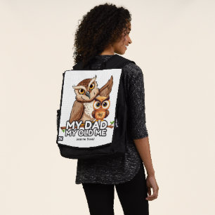 Adult Backpack : My Dad My Old Me (white)