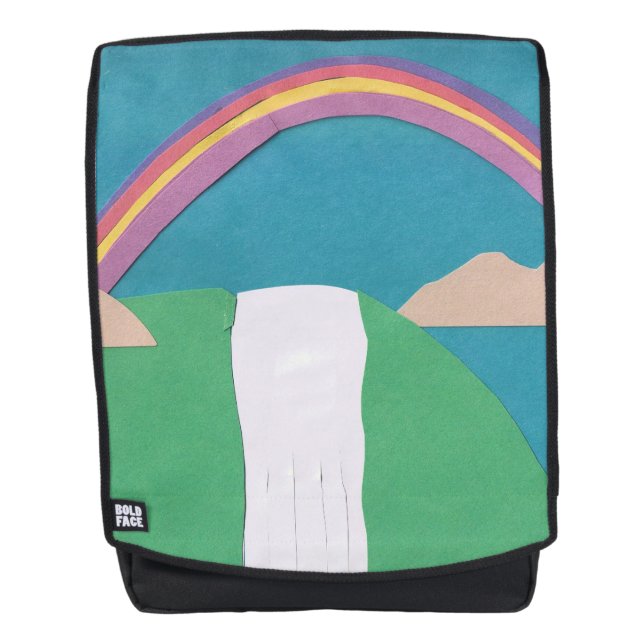 Adult Backpack with Rainbow Design (Front)