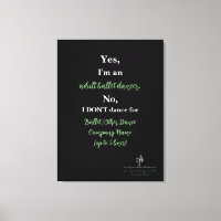 Adult Ballet Dancer Sage/White Text Lg.