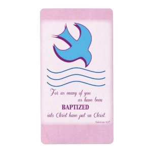 Adult Baptism Dove on Pink