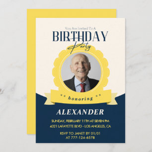 Adult birthday 100th birthday invitation Modern