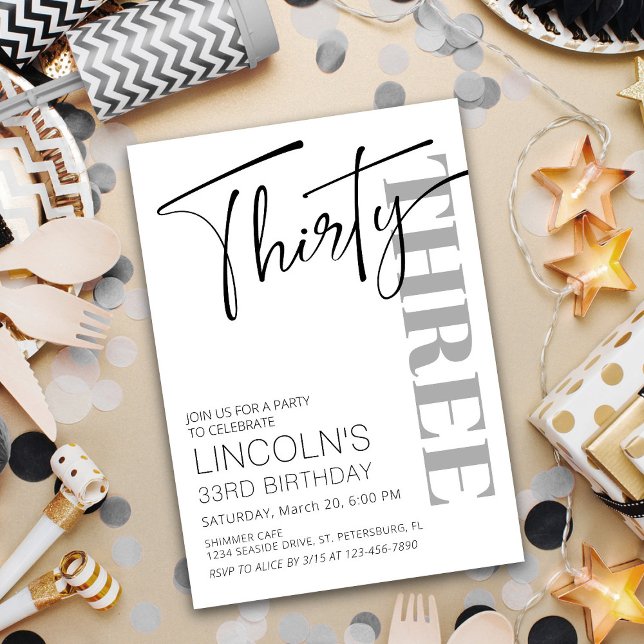 Adult Birthday 31 32 33 34 35 36 37 38 39 Invitation (Creator Uploaded)