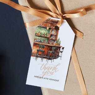 Adult Birthday Any Age Bar Gift Tags