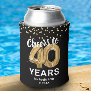 Adult Birthday Cheers to 40 Years Can Cooler