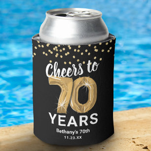 Adult Birthday Cheers to 70 Years Can Cooler