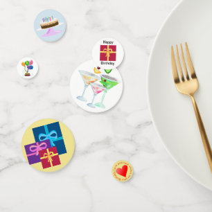 Adult  birthday cocktail party confetti