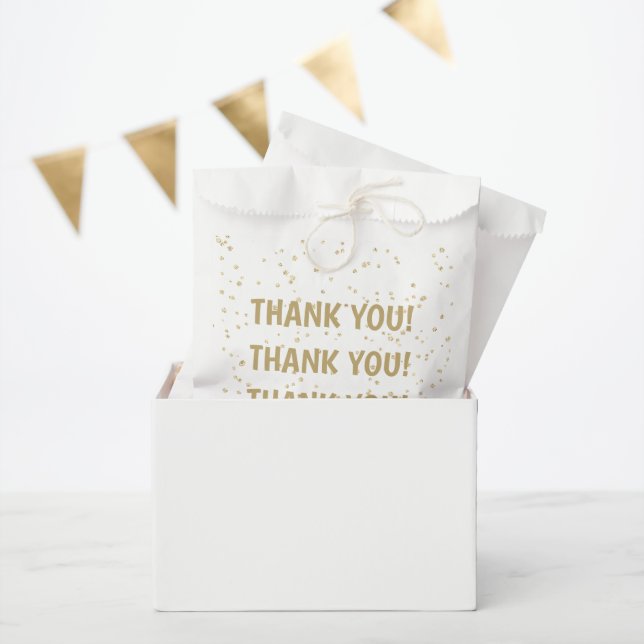 Adult Birthday Gold Glitter Favour Bags (Party)