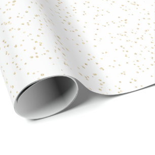 Adult Birthday Gold Glitter Wrapping Paper