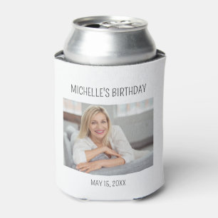Adult Birthday Name Photo Party Favour Can Cooler