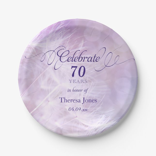 Adult Birthday Party Custom 7 Inch Paper Plate (Front)