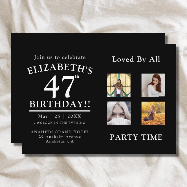 Adult Birthday Party Photo Invitation (Creator Uploaded)