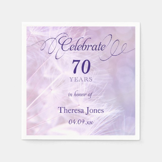 Adult Birthday Party Standard Cocktail Napkin (Front)