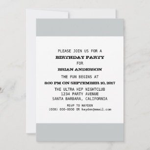 Adult Birthday Party Template