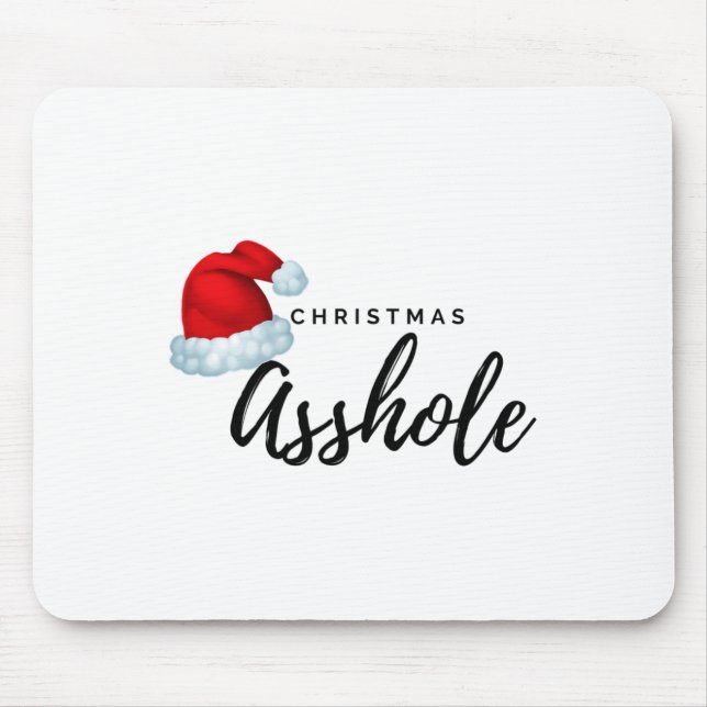 Adult Christmas Hole  Mouse Pad (Front)