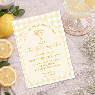 Adult Cocktail Birthday Invite, “Just a Drop Older Invitation