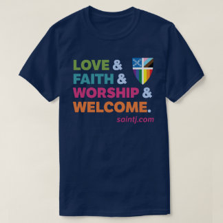 Adult Colour Welcome Pride + Episcopal Pride Shiel T-Shirt