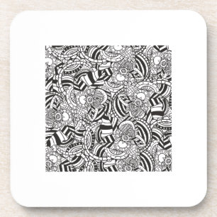 Adult colouring book coaster