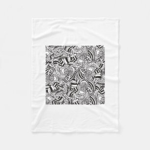 Adult colouring book fleece blanket