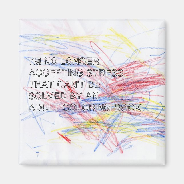 Adult Colouring Book Magnet (Front)