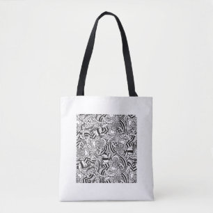 Adult colouring book tote bag
