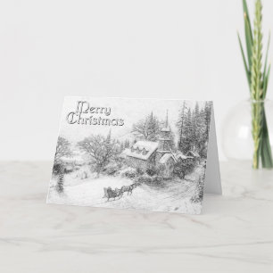 Adult Colouring Christmas Card