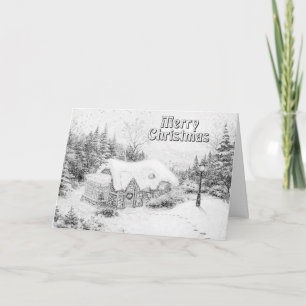 Adult Colouring Christmas Card