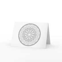 Adult Colouring Flower Note Card with Envelope