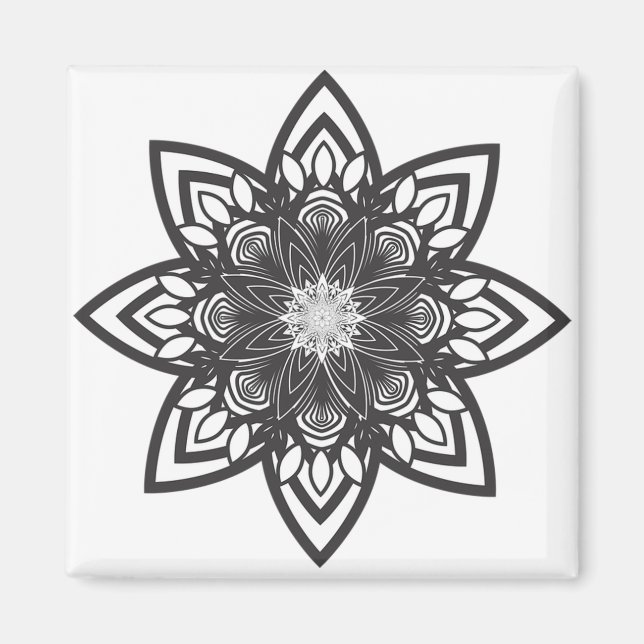 Adult Colouring: Mandala Magnet (Front)