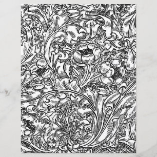 Adult Colouring Page - William Morris Floral 