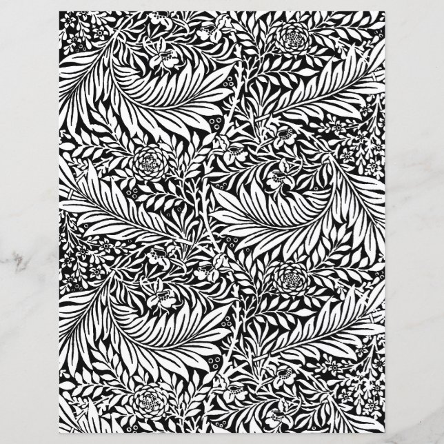 Adult Colouring Page - William Morris Larkspur (Front)