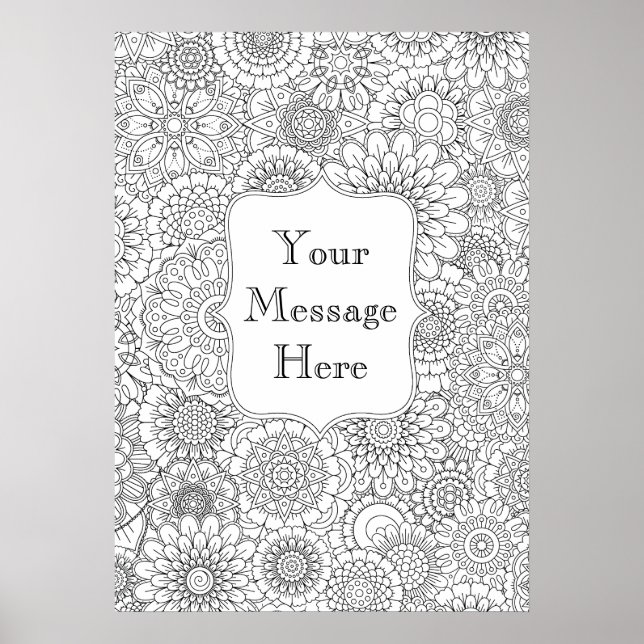 Adult Colouring Personalised Poster (Large 20x28") (Front)