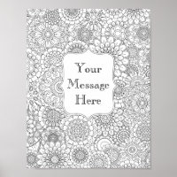 Adult Colouring Personalised Poster (Small 8.5x11"
