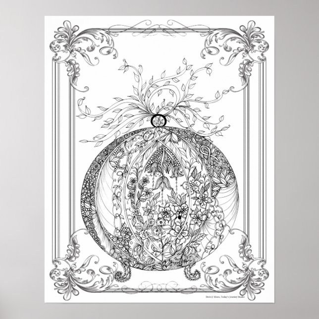 Adult Colouring Poster "For Love of Jamie Art" (Front)