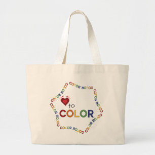 Adult Colouring Supply Large Tote Bag
