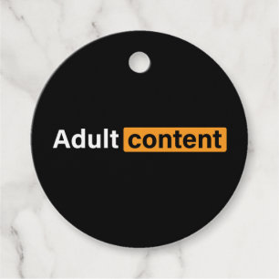 Adult Content Adult Humour Funny T-Shirt Favour Tags