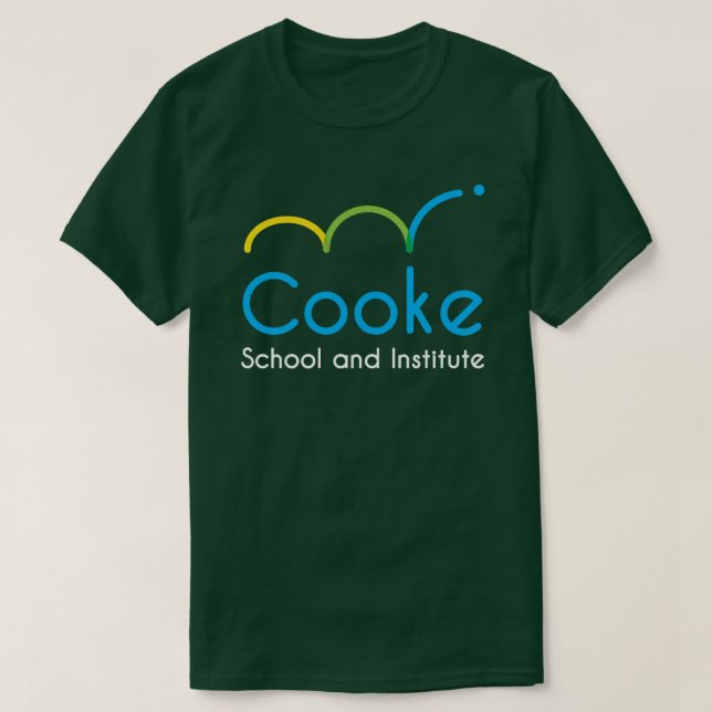 ADULT Cooke Logo T-Shirt, Green T-Shirt (Design Front)