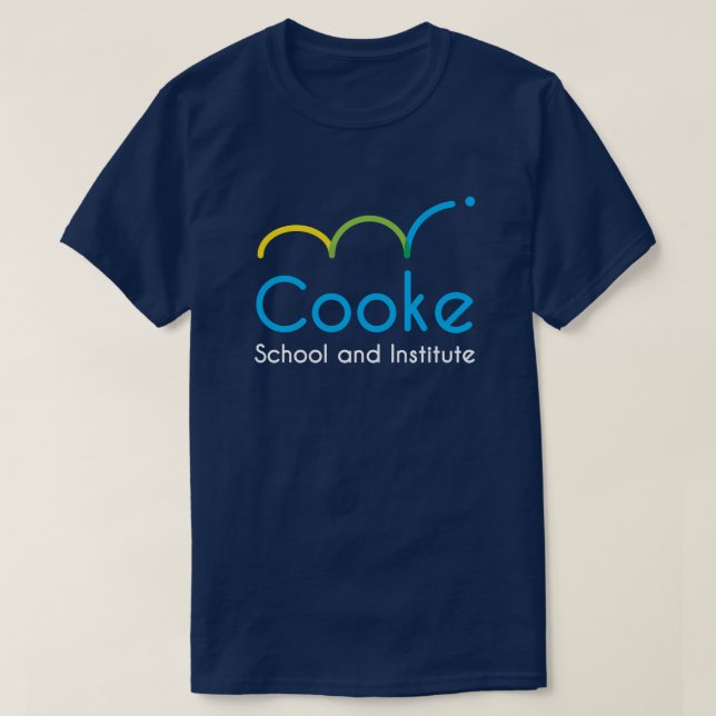 ADULT Cooke Logo Tee, Dark Blue T-Shirt (Design Front)