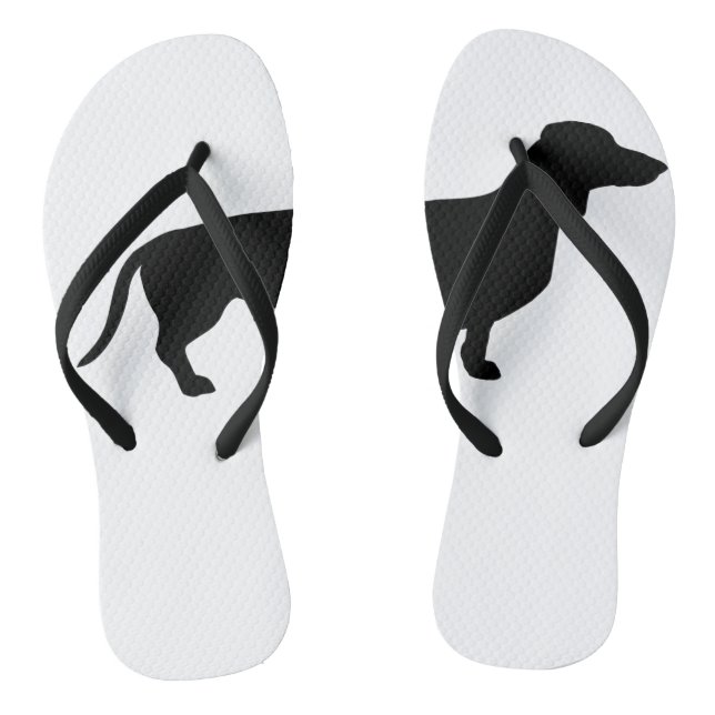 Adult, Dachshund Slim Straps Jandals (Footbed)