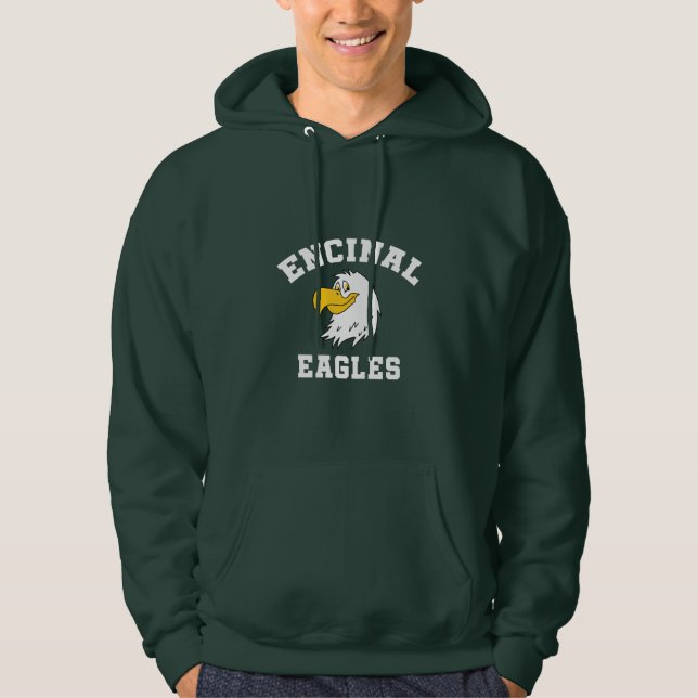 ADULT Dark Green Hooded Sweatshirt (Front)