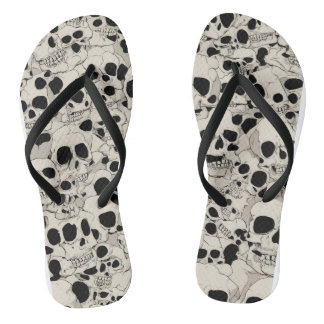 Adult Flip Flops, Halloween Print Jandals